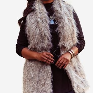 Roaman's Plus Size Faux Fur Vest